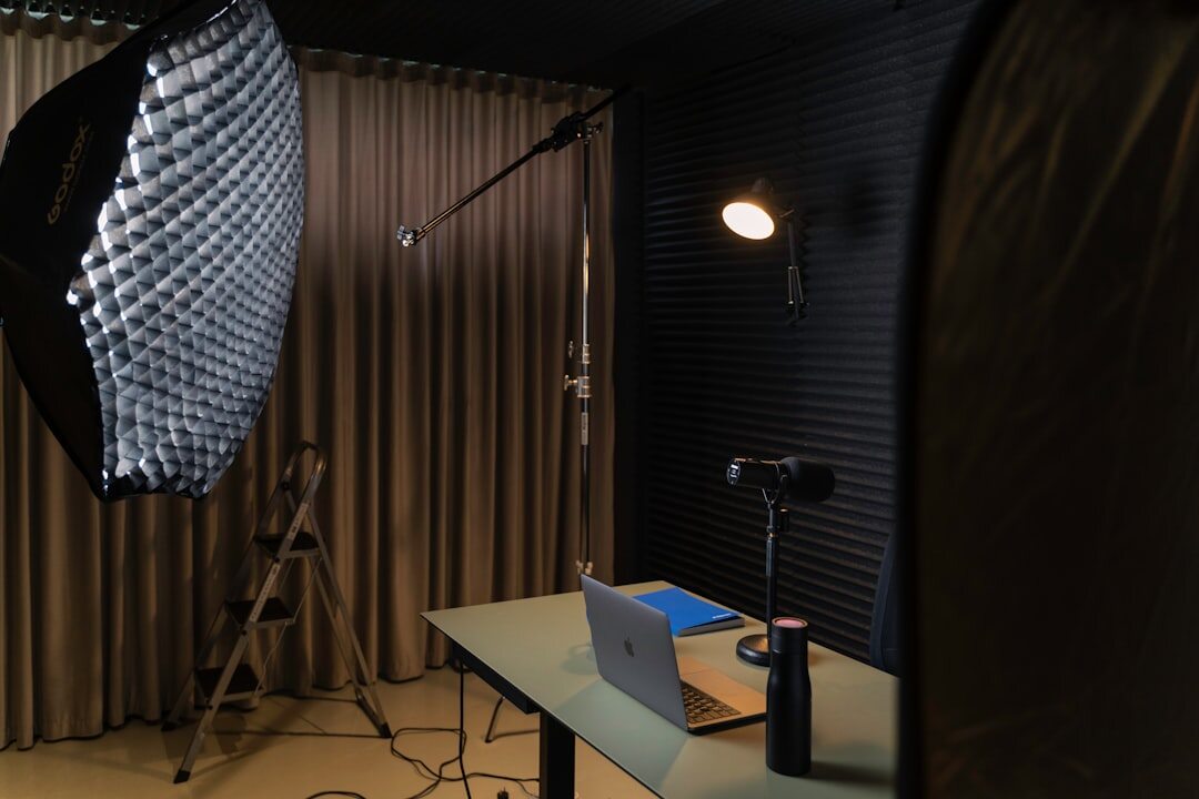 Interior of a professional broadcast journalism academy studio