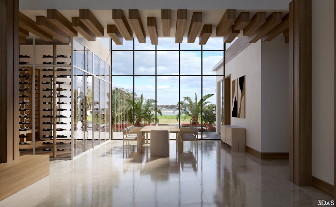 Modern media studio reception and foyer area