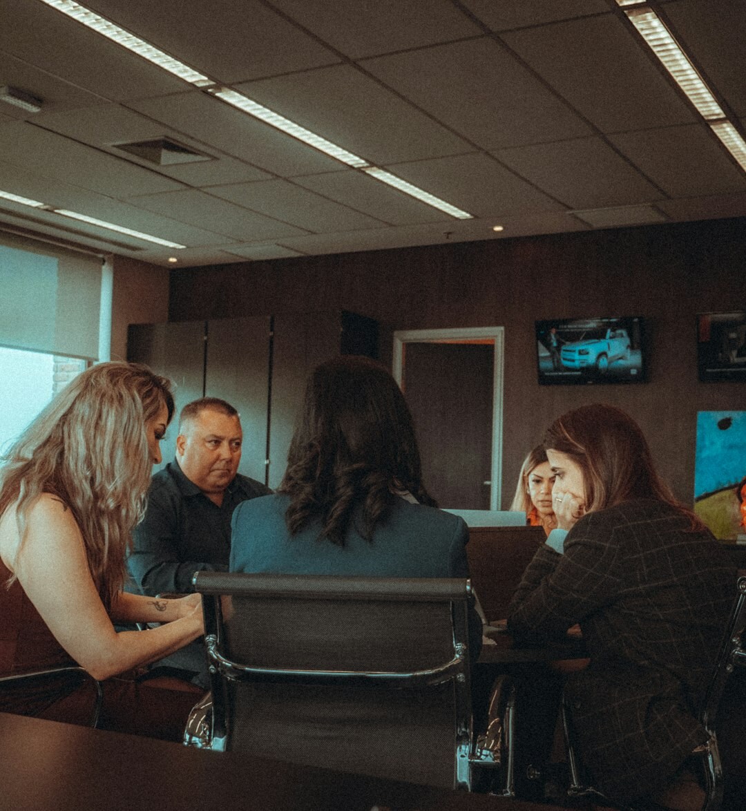 Two people conducting a professional interview for broadcast